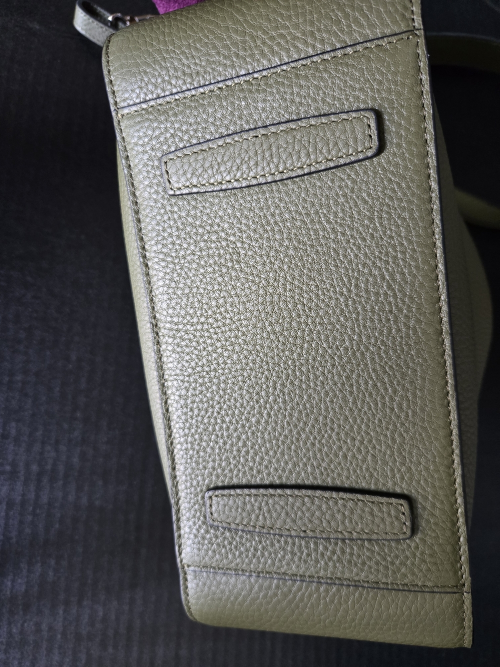 The Horse Full Size Olive Green Pebbled Leather Clementine Bag & Crossbody Strap